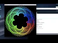 Rotating traingles spiral color