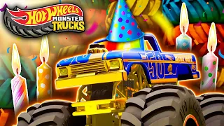 🎉 Bigfoot's Birthday Wish Comes True! | Hot Wheels Monster Trucks
