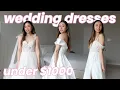 Trying on Affordable Wedding Dresses AT HOME Azazie Lulu s Afarose Avery Austin
