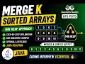 Merge k Sorted Arrays Optimal Min Heap Solution Data Structures Algorithms