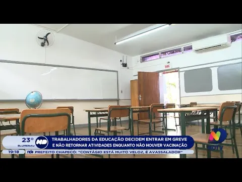 Trabalhadores da educação decidem entrar em greve enquanto não houver vacina