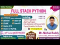 FULL STACK PYTHON Online Training DURGASOFT
