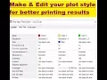 How to make plot style manager manage colours lines in printing