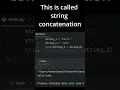 string concatenation