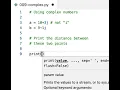 9 Complex numbers in Python