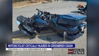 Motorcyclist critically injured in Greenbrier crash