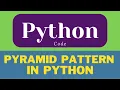Pyramid Pattern in python Pattern Program in Python pattern in python