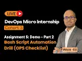 Linux For DevOps - Assignment 5 Demo Bash Script Automation Drill OPS Checklist