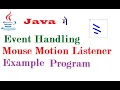 Event Handling MouseMotionListener Example Program in Java