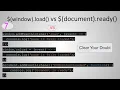 document ready Vs window onload Vs addEventListener load Vs addEventListener DOMContentLoaded