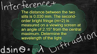 Physics Interference and Diffraction Problem Solver - double slit