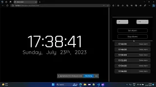 alarmclock app using html css vanilla js