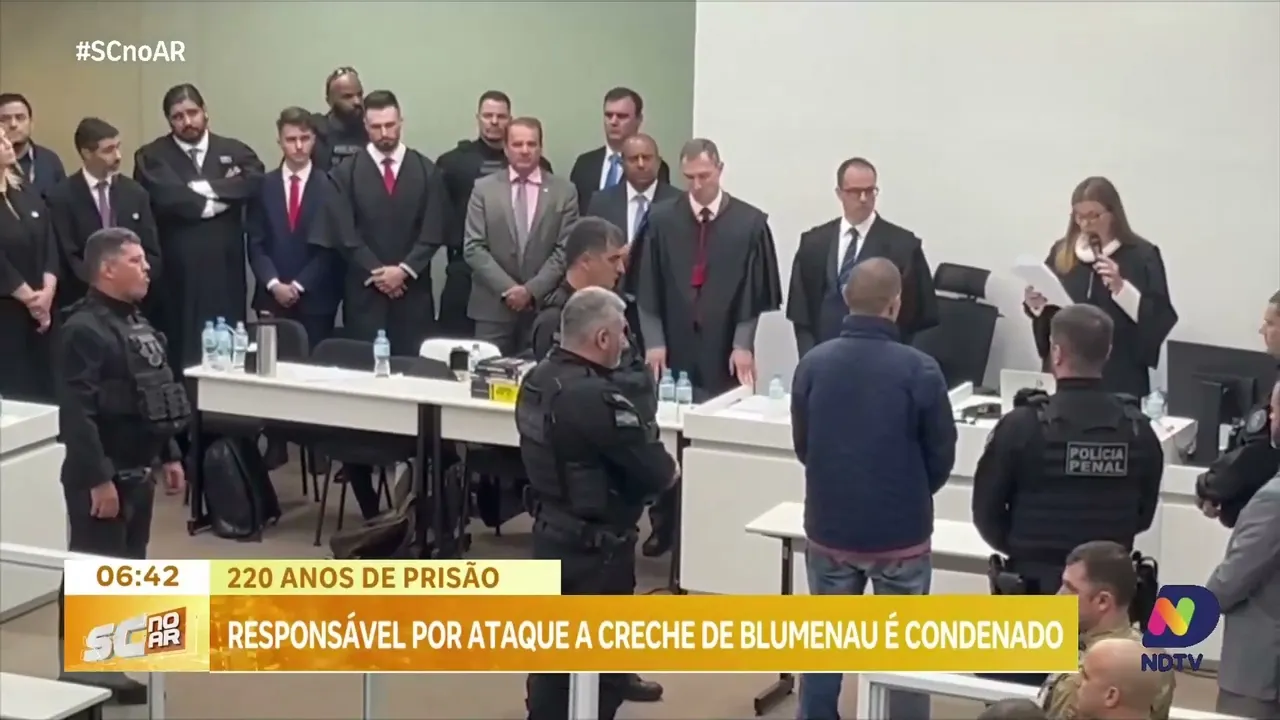 Autor do ataque à creche em Blumenau é condenado a mais de 200 anos de prisão