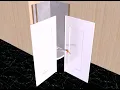OVE GLAMOUR Corner Shower Base Door Acrylic Wall Panel Installation V02