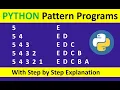 Printing Numbers Alphabets in Right Angle Triangle in descending order Pattern Program Part-5