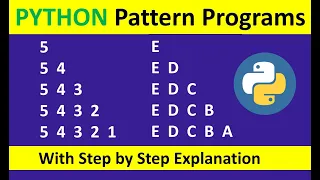 Printing Numbers Alphabets in Right Angle Triangle in descending order Pattern Program Part-5