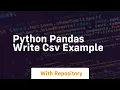 python pandas write csv example