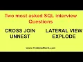 Cross join Unnest Explode and Lateral View Explode in SQL - Most asked SQL interview questions