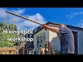 Hiking stick Workshop Steam straightening epoxy pour with added colour Stick selection