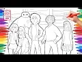 Disney Big Hero 6 Cartoon Coloring Pages How to Color Hiro Baymax and Friends Coloring
