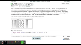Exercise 5 16 anglePairs Java Tutorial Practice-It