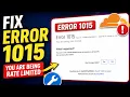 How to Fix Error 1015 You Are Being Rate Limited