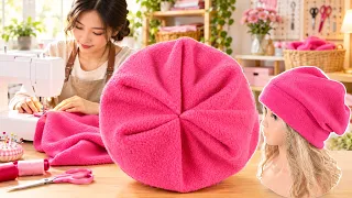 Few people know how to sew winter hat like this way