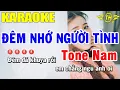 Lagu Karaoke Đêm Nhớ Người Tình Tone Nam Nhạc Sống | Trọng Hiếu