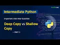 Deep Copy and Shallow Copy in Python Shallow Copy in Python Deep Copy vs Shallow Copy