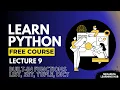 Python Lecture 9 Mastering Built-in Functions for Lists Tuples Sets and Dictionaries