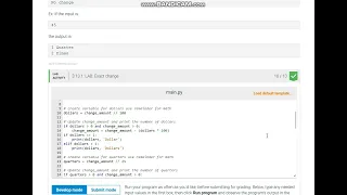 Python Lab Exact Change