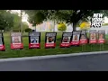 White House fills lawn with mugshot-style posters of arrested illegal migrants