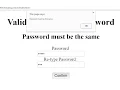 JavaScript Retype Password Validation