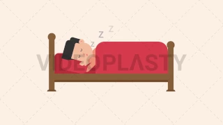 Man Sleeping in Bed Animation MOV GIF