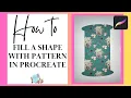 How to Fill a Shape with a Repeating Pattern using Clipping Mask in Procreate Quick Easy