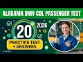 Alabama CDL Passenger Endorsement Study Guide 2026 Practice Questions and Preparation