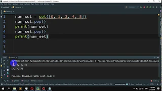 How to remove items from set in Python