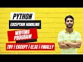 Writing Exception Handling Program Using Try Except Else Finally In Hindi