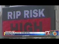 Coastal flood warning on Topsail Beach