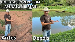 Building a lake from scratch with just 2 thousand reais