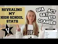 The STATS that got me into Vanderbilt 2025
