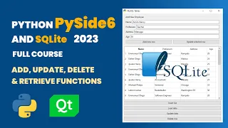 How to make CRUD Application With Pyside6 and Sqlite Database 2023