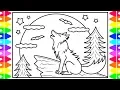 How to Draw a Wolf for Kids Wolf Drawing Tutorial Wolf Coloring Pages
