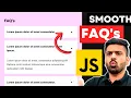 Animated FAQ Section Mini Project Accordian using Javascript Web Development Course