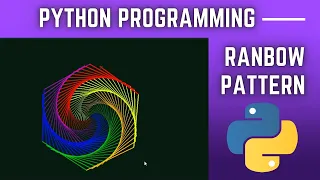 Rainbow Benzene Pattern Python Turtle Programming