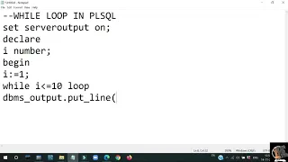 While Loop in PLSQL DBMS MKSOFTECH