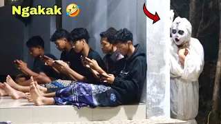 Prank Pocong Lucu ! Terbaik dalam Sejarah! Bocil main game sampe kocar kacir🤣 #funny 