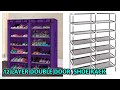 12 Layer Double Door Multipurpose Shoe Rack Full Tutorial How To Assemble 12 Layer Shoe Rack