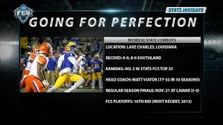 FCS STATS GOING FOR PERFECTION