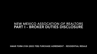 Download NMAR Form 2104 (2022 FEB) Purchase Agreement Residential Resale - Part I - Broker Duties Disclosure MP3